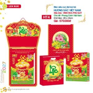 Lịch Bloc Siêu Cực Đại 2027 HT Mẫu HT4 - Hương Sắc Việt Nam (29 x 41cm) Quà Tết Công Nhân Viên Chiết Khấu Cao in logo doanh nghiệp quà tặng Tết tại Quà Tặng Công Nhân