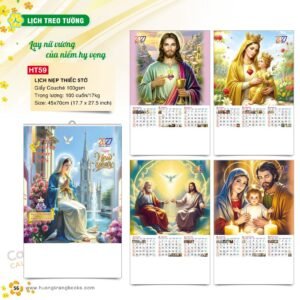 Lịch Treo Tường Nẹp Thiếc 2027 HT Mẫu HT59 (45 x 70cm) Quà Tết Công Nhân Viên Chiết Khấu Cao in logo doanh nghiệp quà tặng Tết tại Quà Tặng Công Nhân