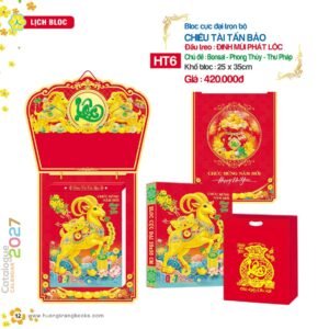 Lịch Bloc Cực Đại 2027 HT Mẫu HT6 (25 x 35cm) Quà Tết Công Nhân Viên Chiết Khấu Cao in logo doanh nghiệp quà tặng Tết tại Quà Tặng Công Nhân