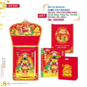 Lịch Bloc Cực Đại 2027 HT Mẫu HT7 (25 x 35cm) Quà Tết Công Nhân Viên Chiết Khấu Cao in logo doanh nghiệp quà tặng Tết tại Quà Tặng Công Nhân