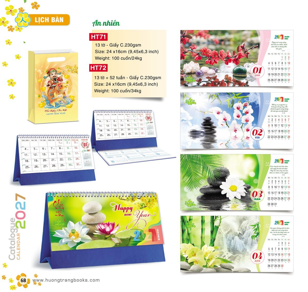 Lịch Để Bàn 2027 HT Mẫu HT71 (24 x 16cm) Quà Tết Công Nhân Viên Chiết Khấu Cao Lịch Để Bàn 2027 HT Mẫu HT71 (24 x 16cm) Quà Tết Công Nhân Viên Chiết Khấu Cao in logo doanh nghiệp quà tặng Tết tại Quà Tặng Công Nhân