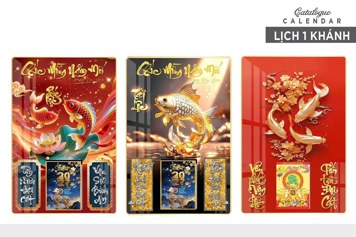 Lịch Gỗ Lamina Cao Cấp 40x60cm 2027 LM406_006 - Quà Tặng Công Nhân