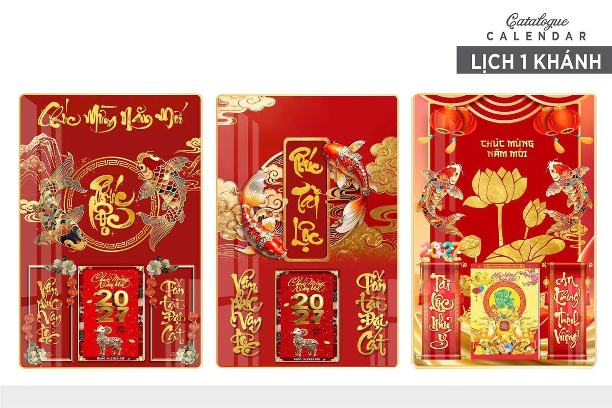 Lịch Gỗ Lamina Cao Cấp 40x60cm 2027 LM406_008 - Quà Tặng Công Nhân