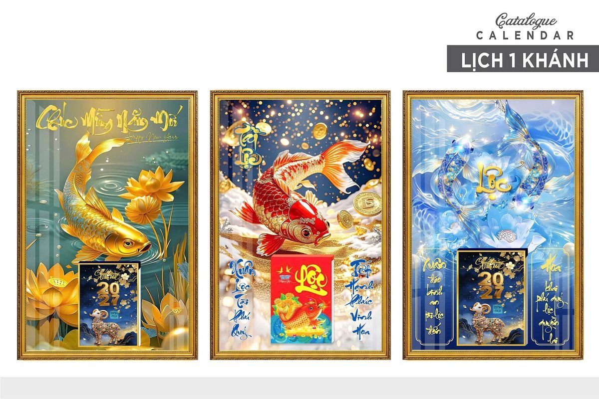 Lịch Gỗ Lamina Cao Cấp 40x60cm 2027 LM406_009 - Quà Tặng Công Nhân
