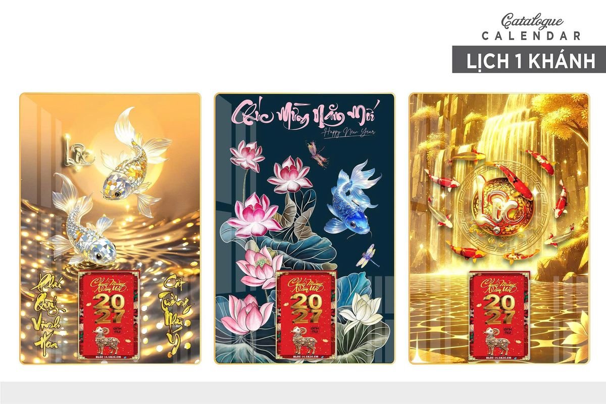 Lịch Gỗ Lamina Cao Cấp 40x60cm 2027 LM406_011 - Quà Tặng Công Nhân