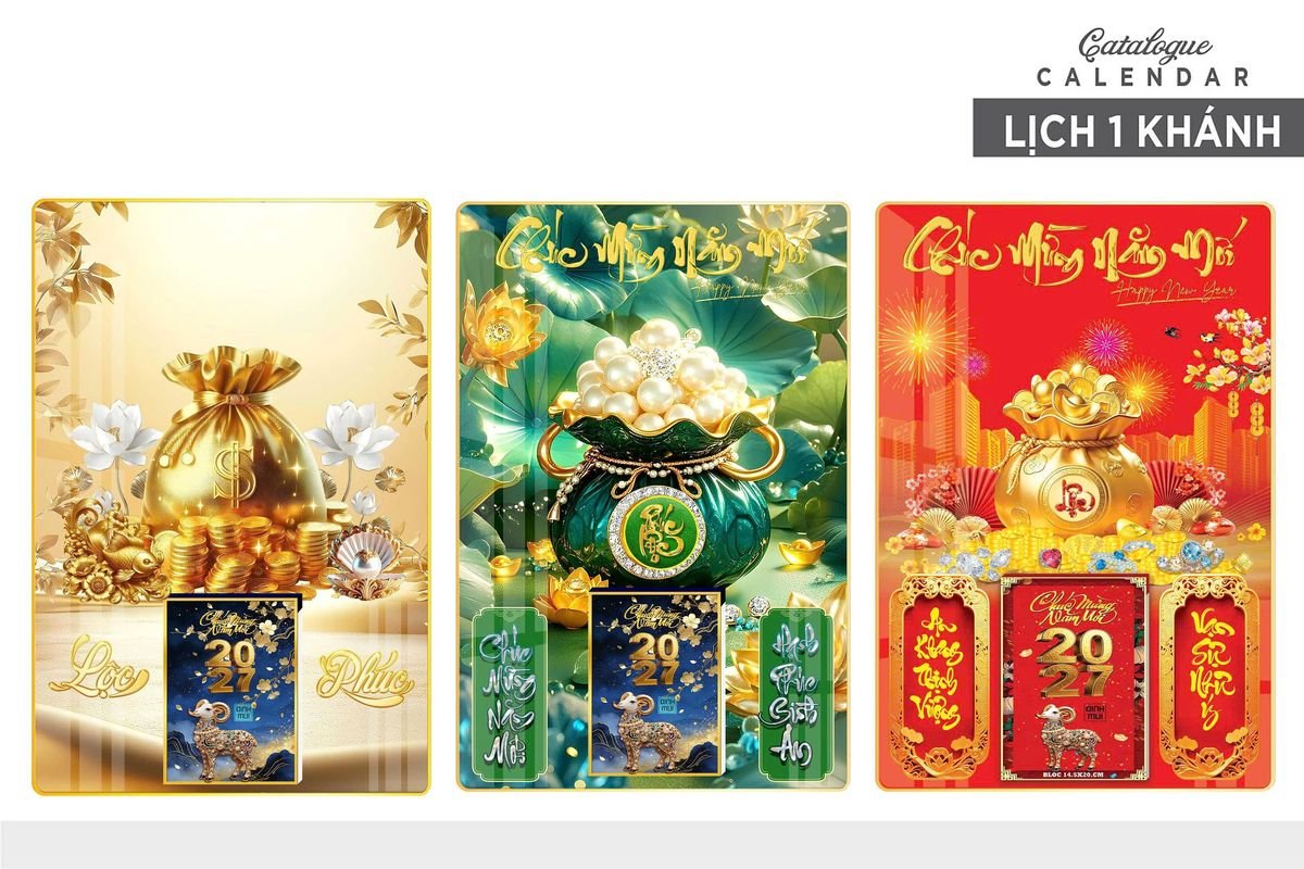 Lịch Gỗ Lamina Cao Cấp 40x60cm 2027 LM406_019 - Quà Tặng Công Nhân