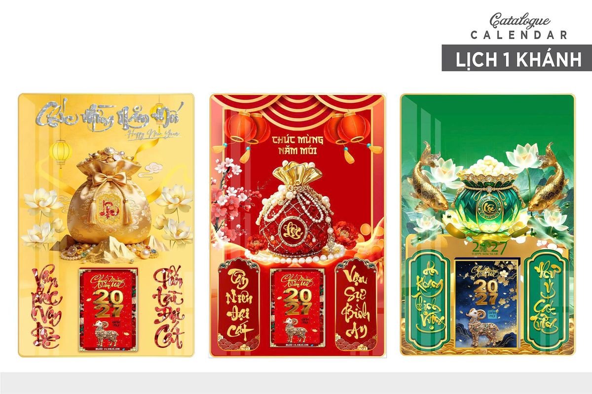 Lịch Gỗ Lamina Cao Cấp 40x60cm 2027 LM406_030 - Quà Tặng Công Nhân