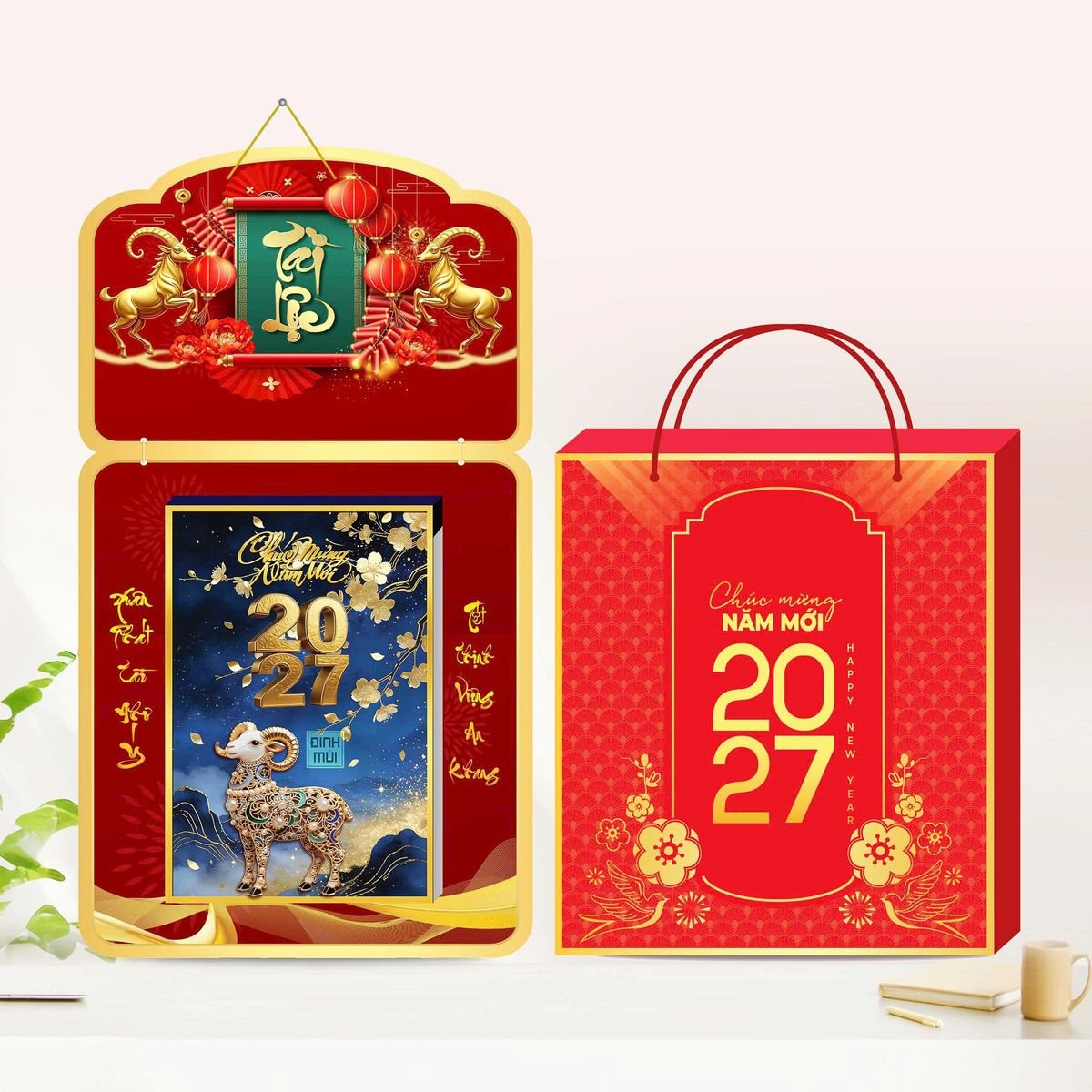 Lịch Gỗ Lamina Cao Cấp 40x60cm 2027 LM406_031 - Quà Tặng Công Nhân