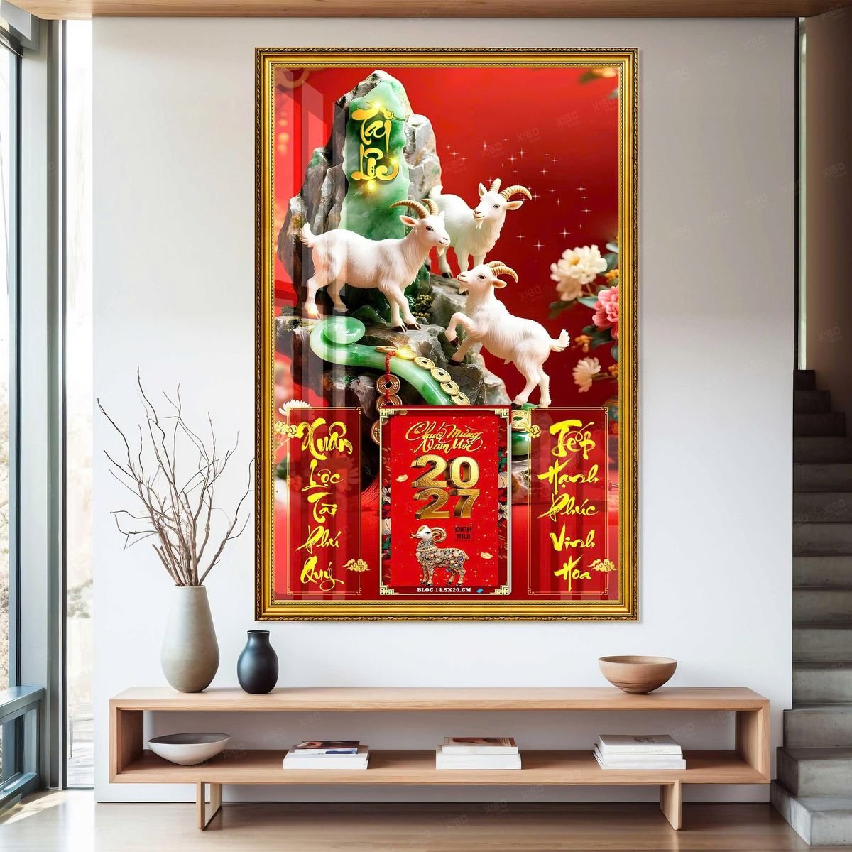 Lịch Gỗ Lamina Cao Cấp 40x60cm 2027 LM406_033 - Quà Tặng Công Nhân