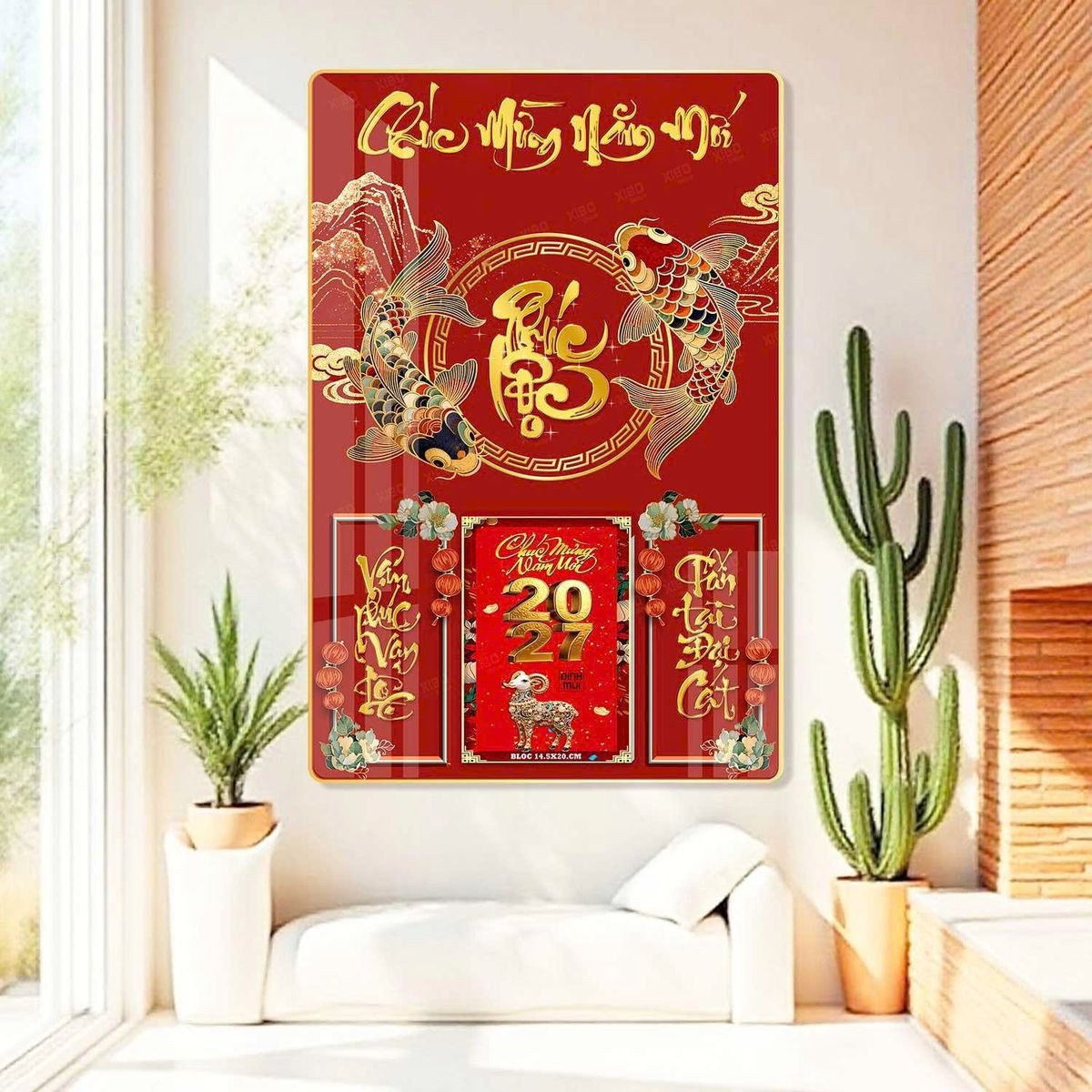 Lịch Gỗ Lamina Cao Cấp 40x60cm 2027 LM406_034 - Quà Tặng Công Nhân