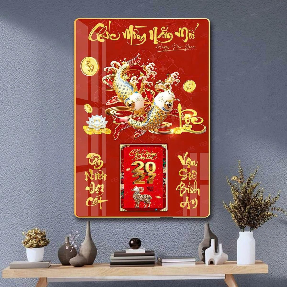 Lịch Gỗ Lamina Cao Cấp 40x60cm 2027 LM406_036 - Quà Tặng Công Nhân