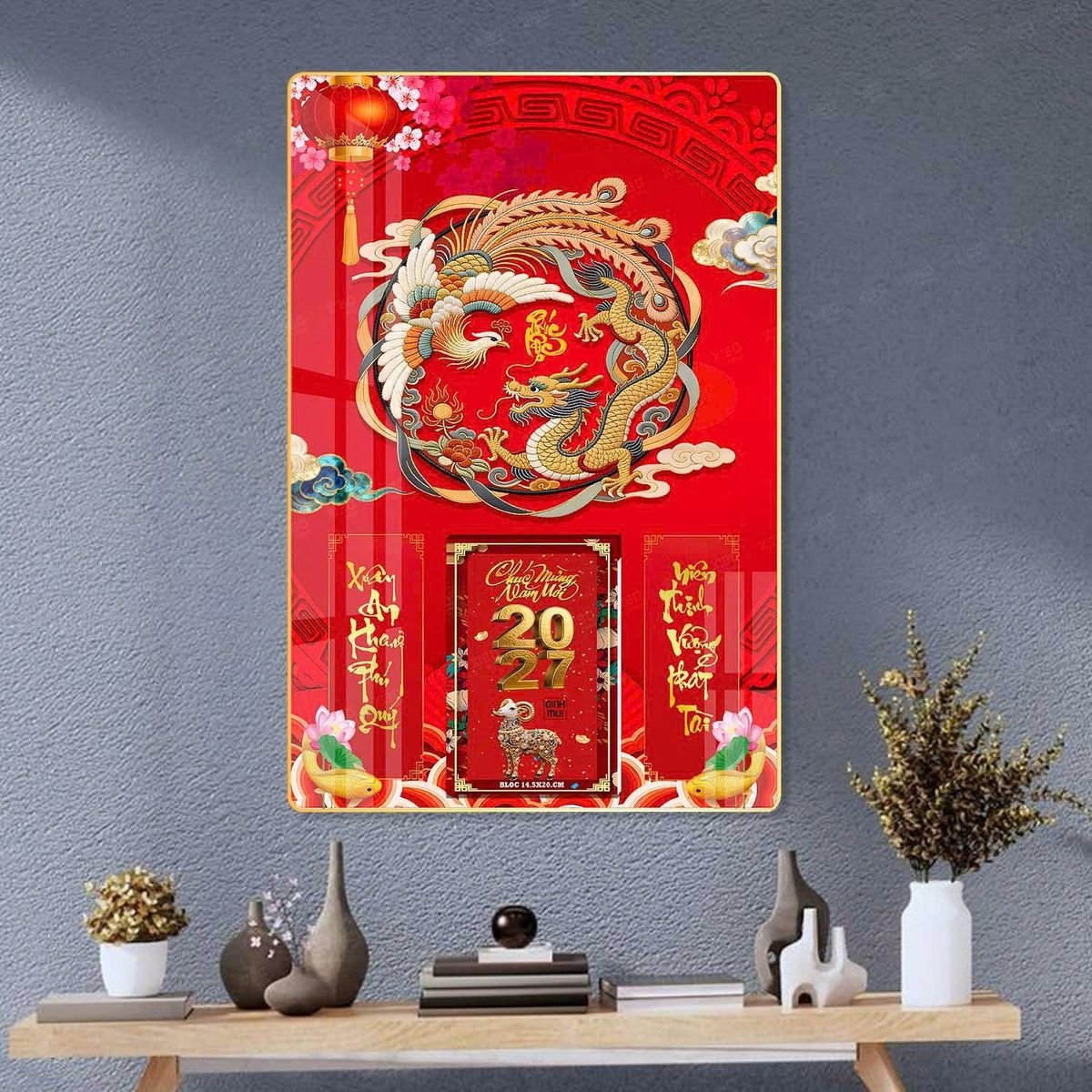 Lịch Gỗ Lamina Cao Cấp 40x60cm 2027 LM406_041 - Quà Tặng Công Nhân