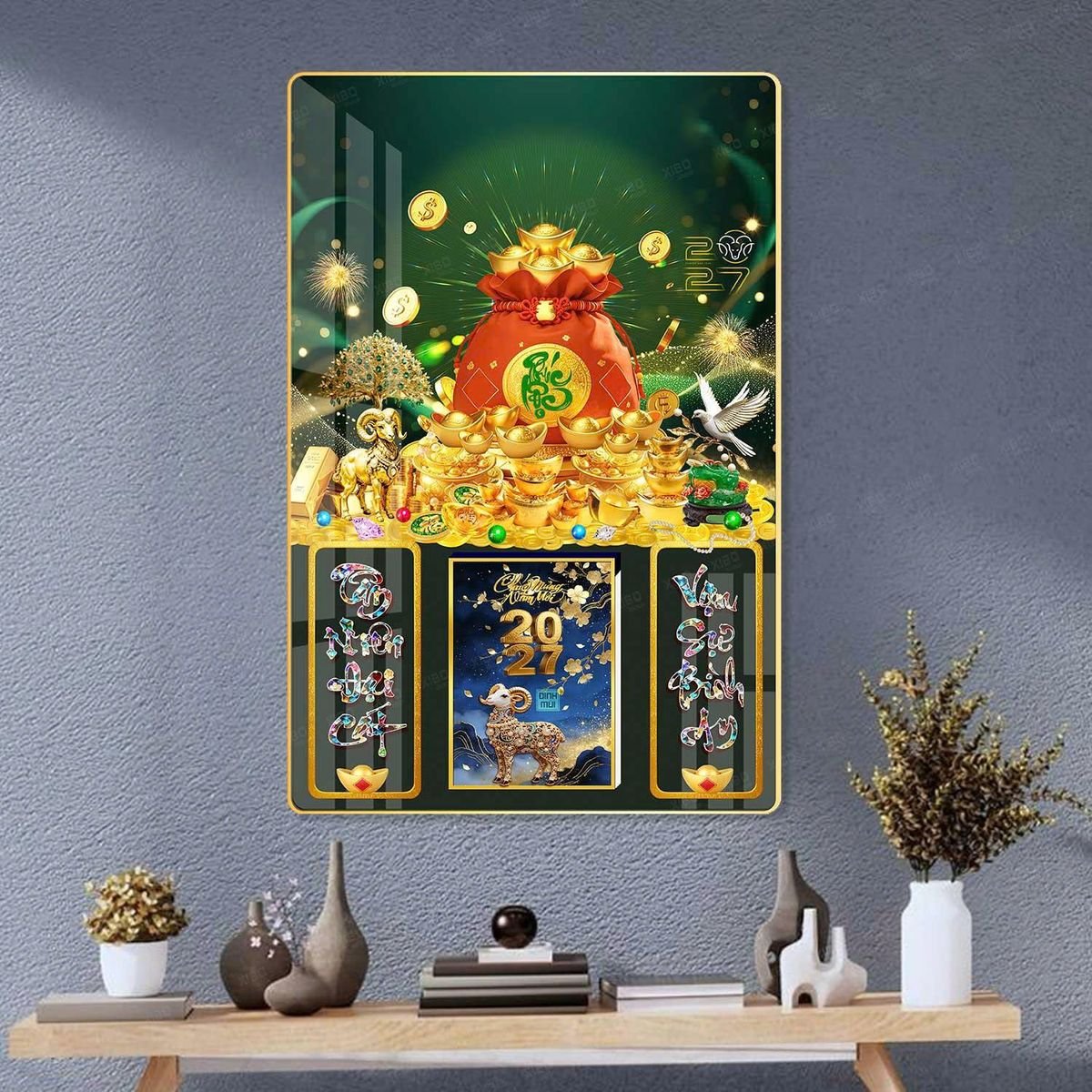 Lịch Gỗ Lamina Cao Cấp 40x60cm 2027 LM406_042 - Quà Tặng Công Nhân