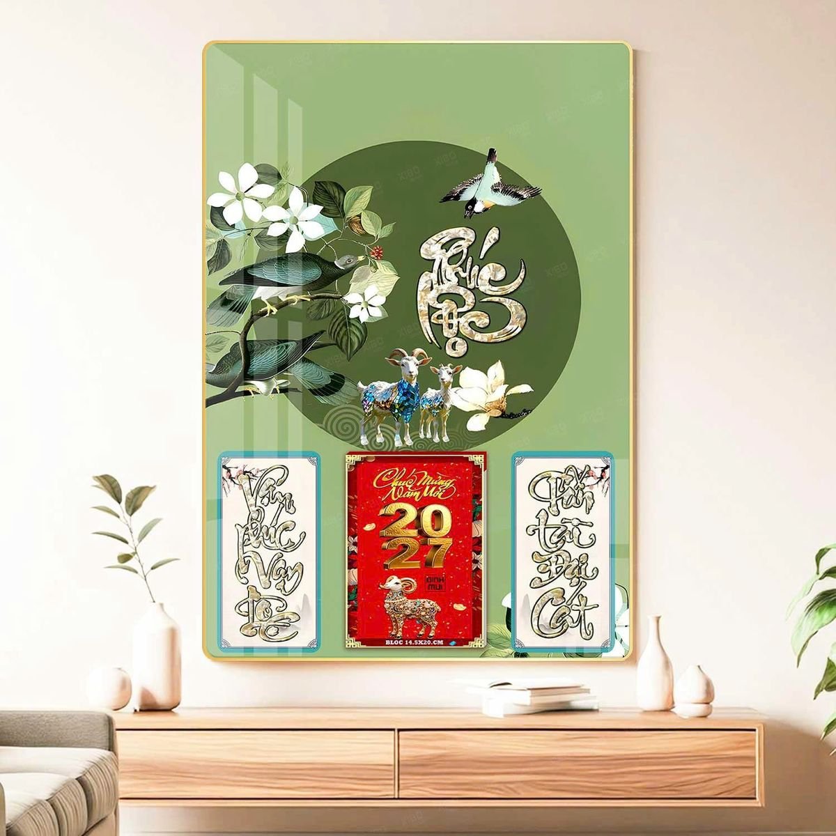 Lịch Gỗ Lamina Cao Cấp 40x60cm 2027 LM406_048 - Quà Tặng Công Nhân