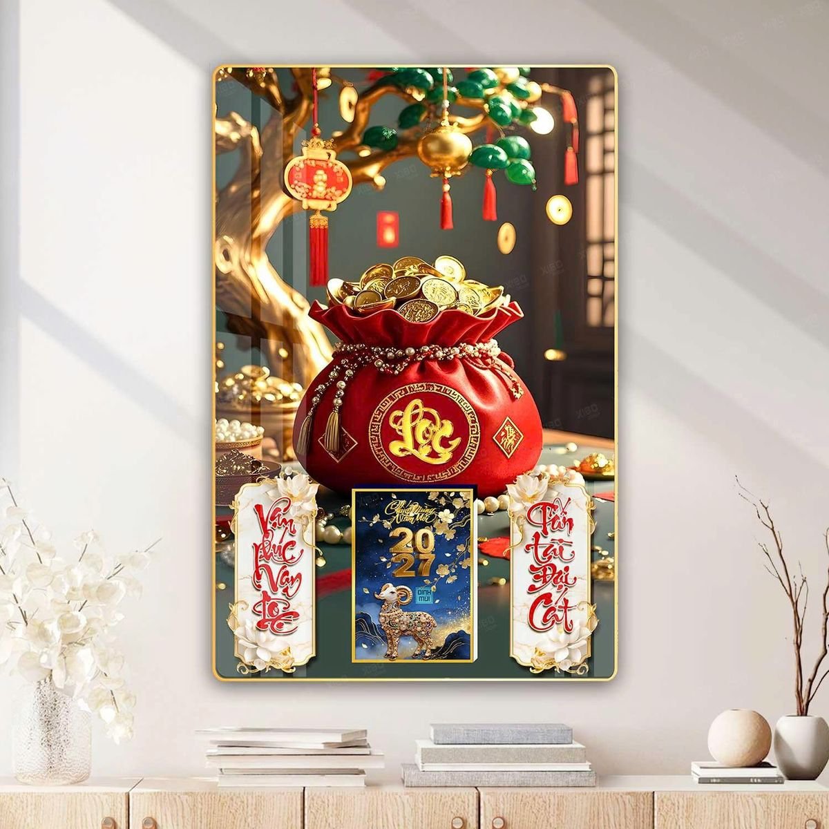 Lịch Gỗ Lamina Cao Cấp 40x60cm 2027 LM406_052 - Quà Tặng Công Nhân