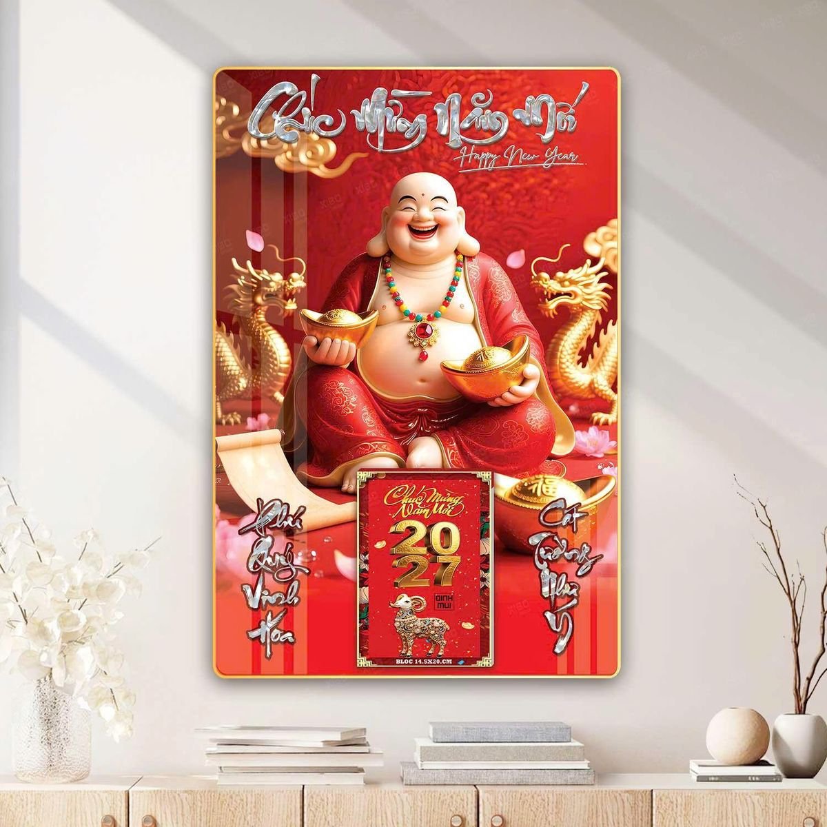 Lịch Gỗ Lamina Cao Cấp 40x60cm 2027 LM406_053 - Quà Tặng Công Nhân