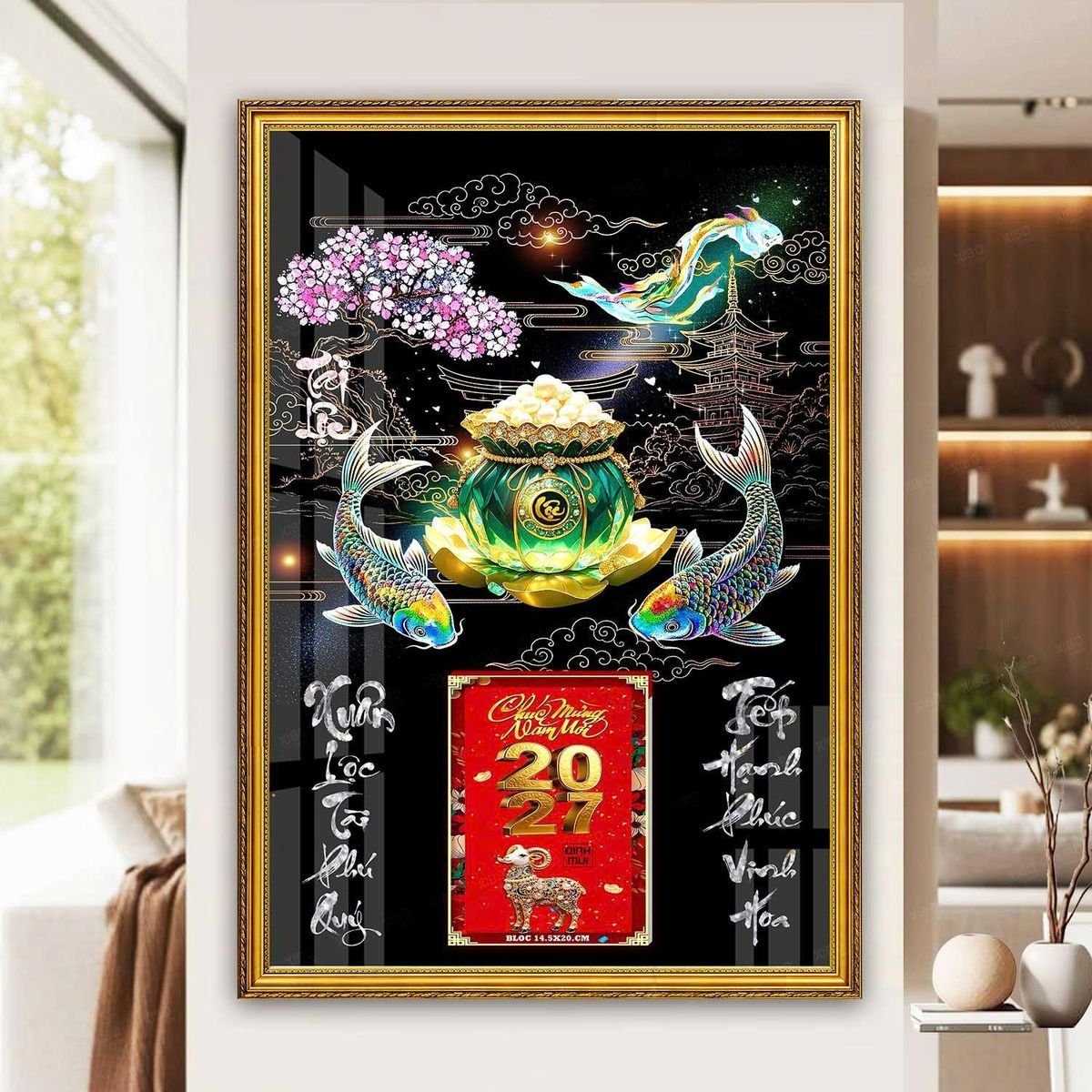 Lịch Gỗ Lamina Cao Cấp 40x60cm 2027 LM406_055 - Quà Tặng Công Nhân