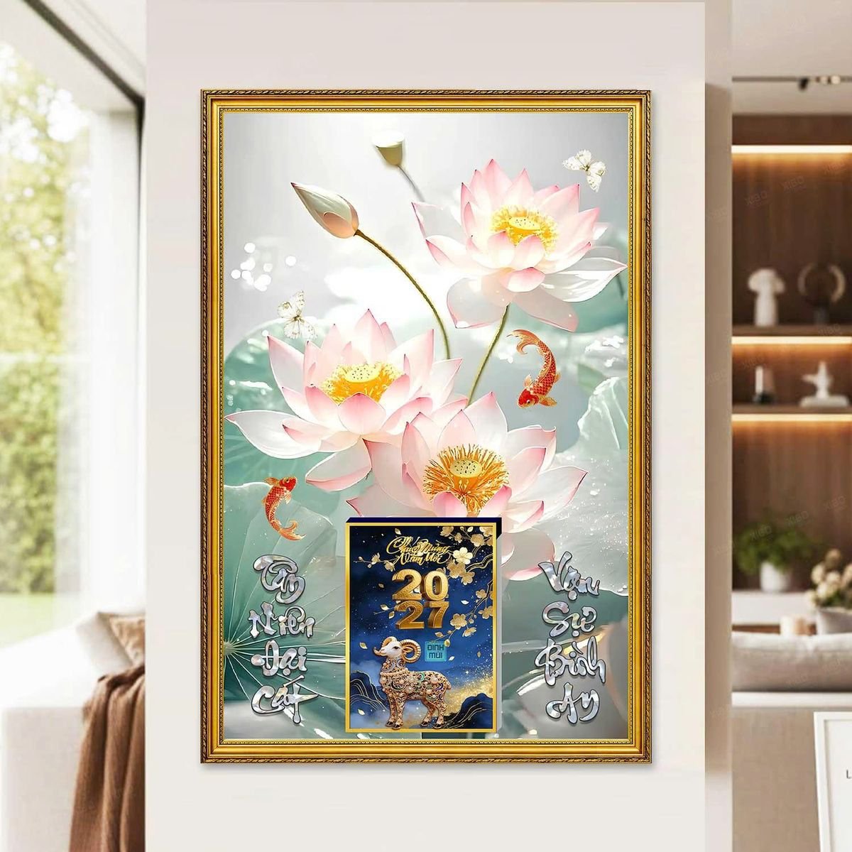 Lịch Gỗ Lamina Cao Cấp 40x60cm 2027 LM406_057 - Quà Tặng Công Nhân