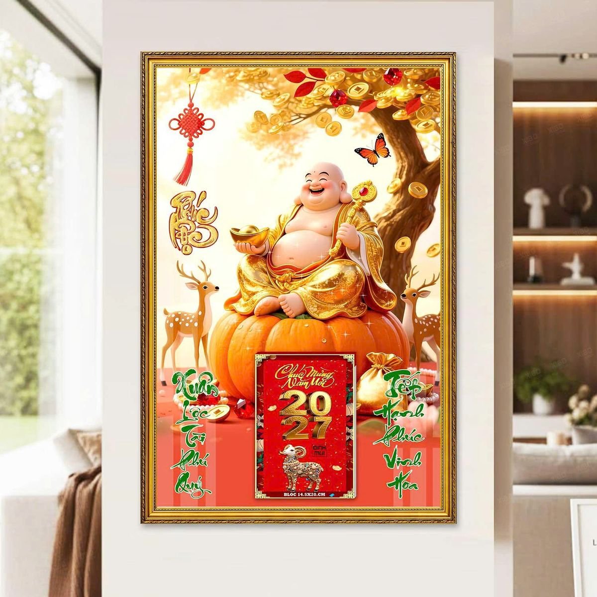Lịch Gỗ Lamina Cao Cấp 40x60cm 2027 LM406_059 - Quà Tặng Công Nhân