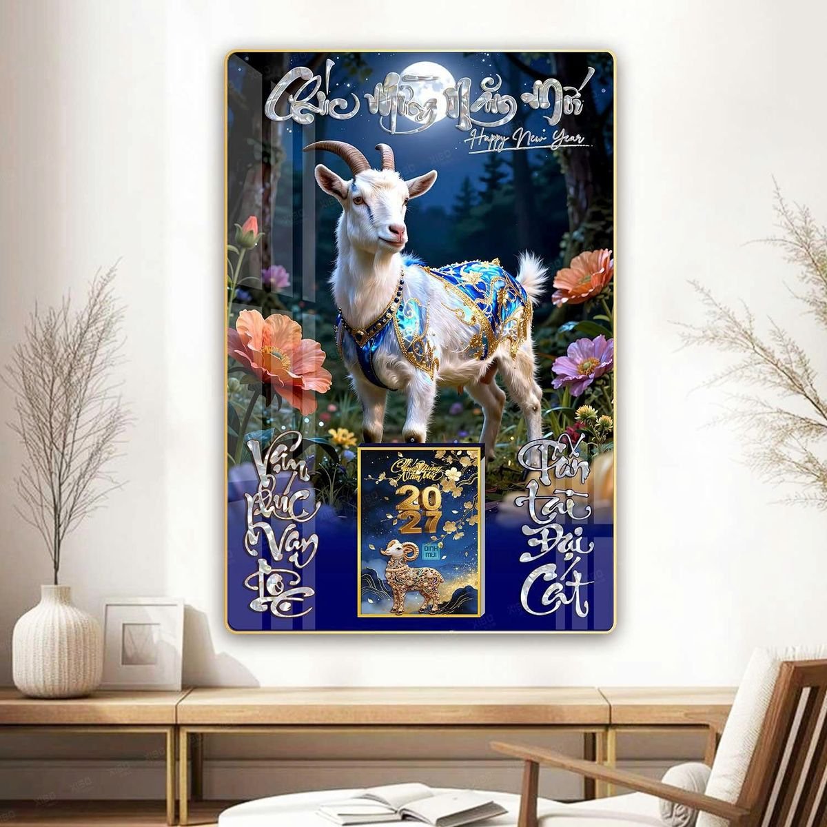 Lịch Gỗ Lamina Cao Cấp 40x60cm 2027 LM406_074 - Quà Tặng Công Nhân