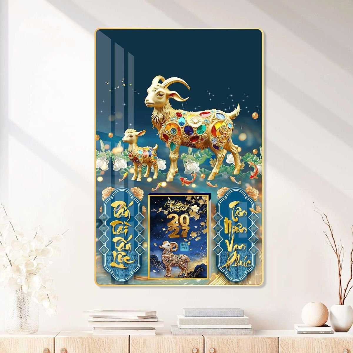 Lịch Gỗ Lamina Cao Cấp 40x60cm 2027 LM406_084 - Quà Tặng Công Nhân