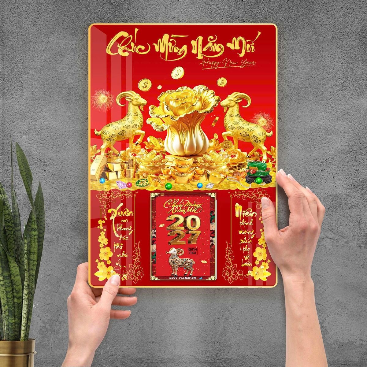 Lịch Gỗ Lamina Cao Cấp 40x60cm 2027 LM406_096 Quà Tết Công Nhân Viên Chiết Khấu Cao Lịch Gỗ Lamina Cao Cấp 40x60cm 2027 LM406_096 - Quà Tặng Công Nhân