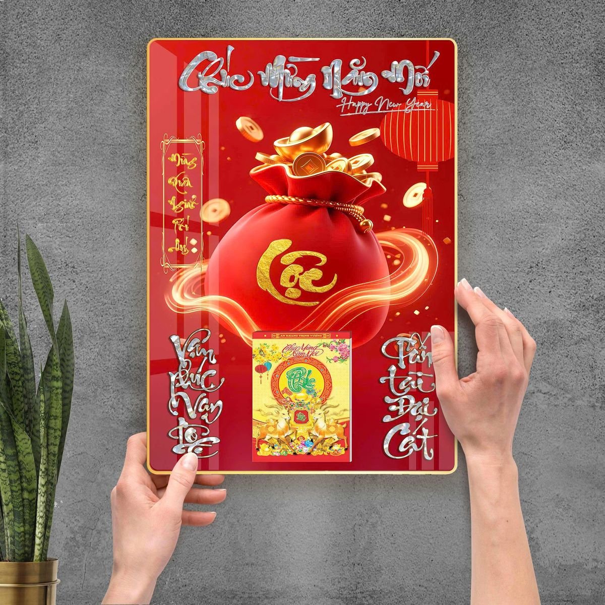 Lịch Gỗ Lamina Cao Cấp 40x60cm 2027 LM406_105 - Quà Tặng Công Nhân