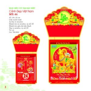 Lịch Bloc Siêu Cực Đại 2027 MT Mẫu MT01 (38 x 53cm) Quà Tết Công Nhân Viên Chiết Khấu Cao in logo doanh nghiệp quà tặng Tết tại Quà Tặng Công Nhân