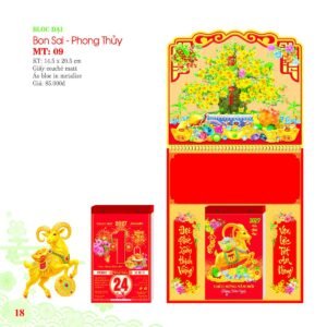 Lịch Bloc 2027 MT Mẫu MT09 (29 x 41 cm) Quà Tết Công Nhân Viên Chiết Khấu Cao in logo doanh nghiệp quà tặng Tết tại Quà Tặng Công Nhân