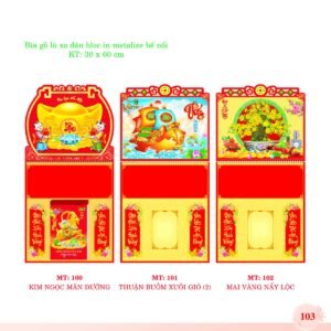 Bìa Lò Xo Dán Bloc 2027 MT Mẫu MT100 (30 x 60cm) Quà Tết Công Nhân Viên Chiết Khấu Cao in logo doanh nghiệp quà tặng Tết tại Quà Tặng Công Nhân
