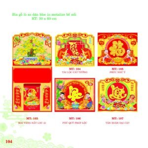 Bìa Lò Xo Dán Bloc 2027 MT Mẫu MT106 (30 x 60cm) Quà Tết Công Nhân Viên Chiết Khấu Cao in logo doanh nghiệp quà tặng Tết tại Quà Tặng Công Nhân