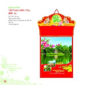 Lịch Bloc 2027 MT Mẫu MT11 (30 x 40cm) Quà Tết Công Nhân Viên Chiết Khấu Cao in logo doanh nghiệp quà tặng Tết tại Quà Tặng Công Nhân