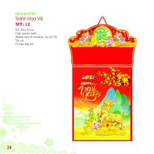 Lịch Bloc 2027 MT Mẫu MT12 (29 x 41 cm) Quà Tết Công Nhân Viên Chiết Khấu Cao in logo doanh nghiệp quà tặng Tết tại Quà Tặng Công Nhân