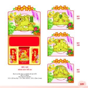Bìa Lò Xo Dán Bloc 2027 MT Mẫu MT130 (37 x 68cm) Quà Tết Công Nhân Viên Chiết Khấu Cao in logo doanh nghiệp quà tặng Tết tại Quà Tặng Công Nhân