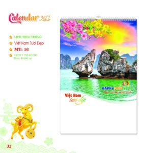 Lịch Treo Tường Lò Xo 2027 MT Mẫu MT16 (40 x 60cm) Quà Tết Công Nhân Viên Chiết Khấu Cao in logo doanh nghiệp quà tặng Tết tại Quà Tặng Công Nhân