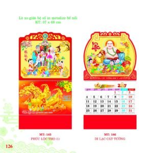 Lịch Treo Tường Lò Xo 2027 MT Mẫu MT186 - Cát Tường Như Ý (37 x 68cm) Quà Tết Công Nhân Viên Chiết Khấu Cao in logo doanh nghiệp quà tặng Tết tại Quà Tặng Công Nhân