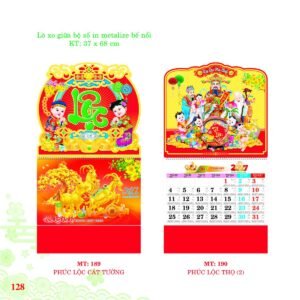 Lịch Treo Tường Lò Xo 2027 MT Mẫu MT190 (37 x 68cm) Quà Tết Công Nhân Viên Chiết Khấu Cao in logo doanh nghiệp quà tặng Tết tại Quà Tặng Công Nhân