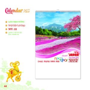 Lịch Treo Tường Lò Xo 2027 MT Mẫu MT22 (40 x 60cm) Quà Tết Công Nhân Viên Chiết Khấu Cao in logo doanh nghiệp quà tặng Tết tại Quà Tặng Công Nhân