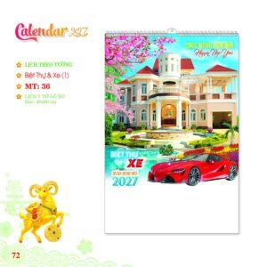 Lịch Treo Tường Lò Xo 2027 MT Mẫu MT36 (40 x 60cm) Quà Tết Công Nhân Viên Chiết Khấu Cao in logo doanh nghiệp quà tặng Tết tại Quà Tặng Công Nhân