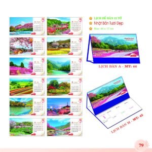 Lịch Để Bàn 2027 MT Mẫu MT45 (24 x 17cm) Quà Tết Công Nhân Viên Chiết Khấu Cao in logo doanh nghiệp quà tặng Tết tại Quà Tặng Công Nhân