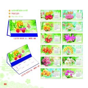 Lịch Để Bàn 2027 MT Mẫu MT46 (24 x 17cm) Quà Tết Công Nhân Viên Chiết Khấu Cao in logo doanh nghiệp quà tặng Tết tại Quà Tặng Công Nhân