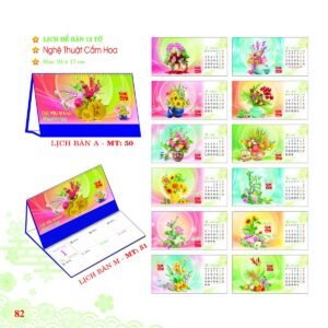 Lịch Để Bàn 2027 MT Mẫu MT50 (24 x 17cm) Quà Tết Công Nhân Viên Chiết Khấu Cao in logo doanh nghiệp quà tặng Tết tại Quà Tặng Công Nhân
