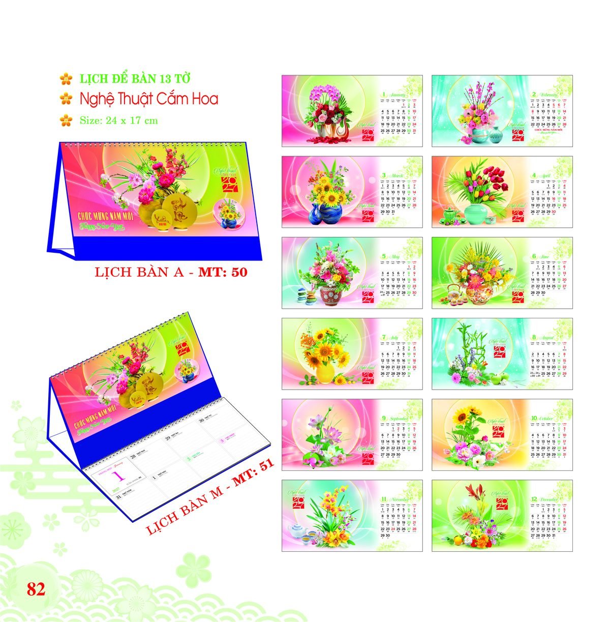 Lịch Để Bàn 2027 MT Mẫu MT50 (24 x 17cm) Quà Tết Công Nhân Viên Chiết Khấu Cao Lịch Để Bàn 2027 MT Mẫu MT50 (24 x 17cm) Quà Tết Công Nhân Viên Chiết Khấu Cao in logo doanh nghiệp quà tặng Tết tại Quà Tặng Công Nhân