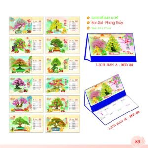 Lịch Để Bàn 2027 MT Mẫu MT52 (24 x 17cm) Quà Tết Công Nhân Viên Chiết Khấu Cao in logo doanh nghiệp quà tặng Tết tại Quà Tặng Công Nhân