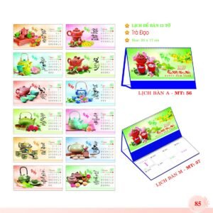 Lịch Để Bàn 2027 MT Mẫu MT56 (24 x 17cm) Quà Tết Công Nhân Viên Chiết Khấu Cao in logo doanh nghiệp quà tặng Tết tại Quà Tặng Công Nhân