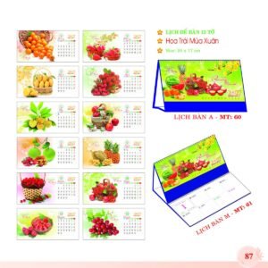 Lịch Để Bàn 2027 MT Mẫu MT60 (24 x 17cm) Quà Tết Công Nhân Viên Chiết Khấu Cao in logo doanh nghiệp quà tặng Tết tại Quà Tặng Công Nhân