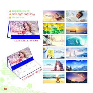 Lịch Để Bàn 2027 MT Mẫu MT63 (24 x 17cm) Quà Tết Công Nhân Viên Chiết Khấu Cao in logo doanh nghiệp quà tặng Tết tại Quà Tặng Công Nhân