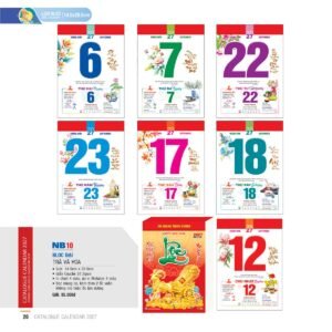 Lịch Bloc 2027 NB Mẫu NB10 (29 x 41 cm) Quà Tết Công Nhân Viên Chiết Khấu Cao in logo doanh nghiệp quà tặng Tết tại Quà Tặng Công Nhân