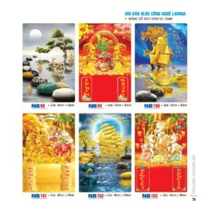 Bìa Lò Xo Dán Bloc 2027 NB Mẫu NB100 (37 x 68 cm) Quà Tết Công Nhân Viên Chiết Khấu Cao in logo doanh nghiệp quà tặng Tết tại Quà Tặng Công Nhân