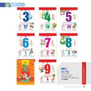 Lịch Bloc 2027 NB Mẫu NB14 (29 x 41 cm) Quà Tết Công Nhân Viên Chiết Khấu Cao in logo doanh nghiệp quà tặng Tết tại Quà Tặng Công Nhân